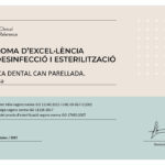 Diploma de desinfección y esterilización